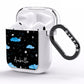 Cloudy Night Sky with Name AirPods Clear Case Side Image