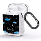 Cloudy Night Sky with Name AirPods Glitter Case Side Image