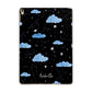 Cloudy Night Sky with Name Apple iPad Gold Case