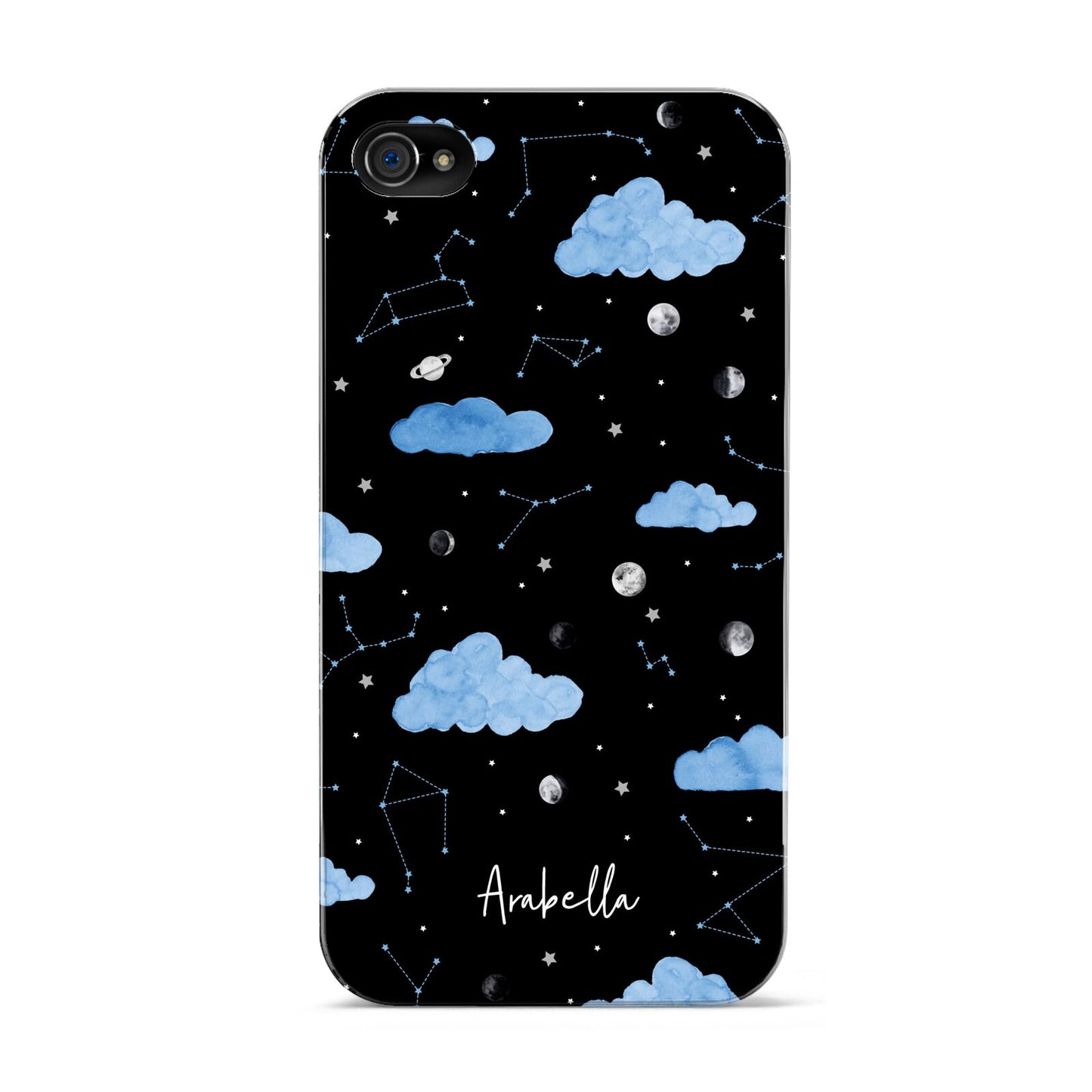 Cloudy Night Sky with Name Apple iPhone 4s Case