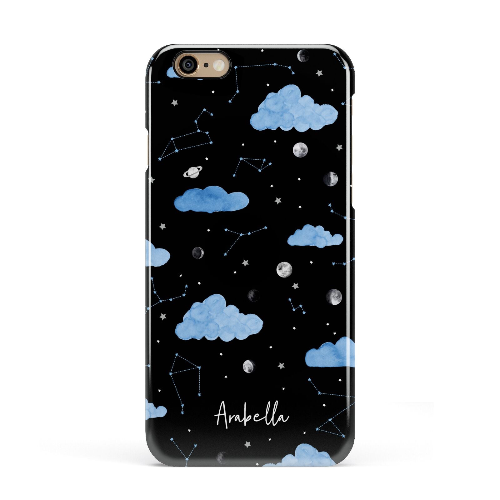 Cloudy Night Sky with Name Apple iPhone 6 3D Snap Case