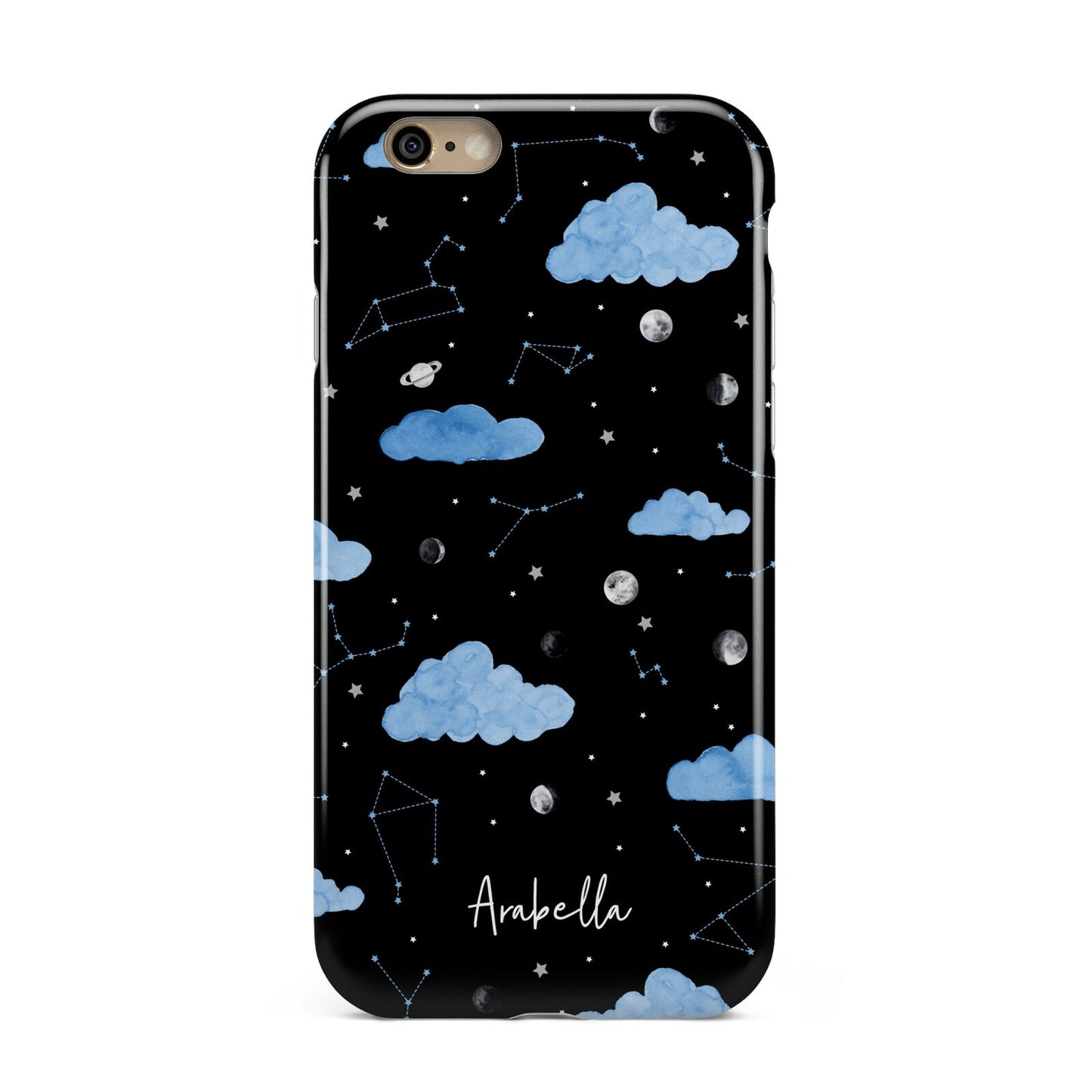Cloudy Night Sky with Name Apple iPhone 6 3D Tough Case