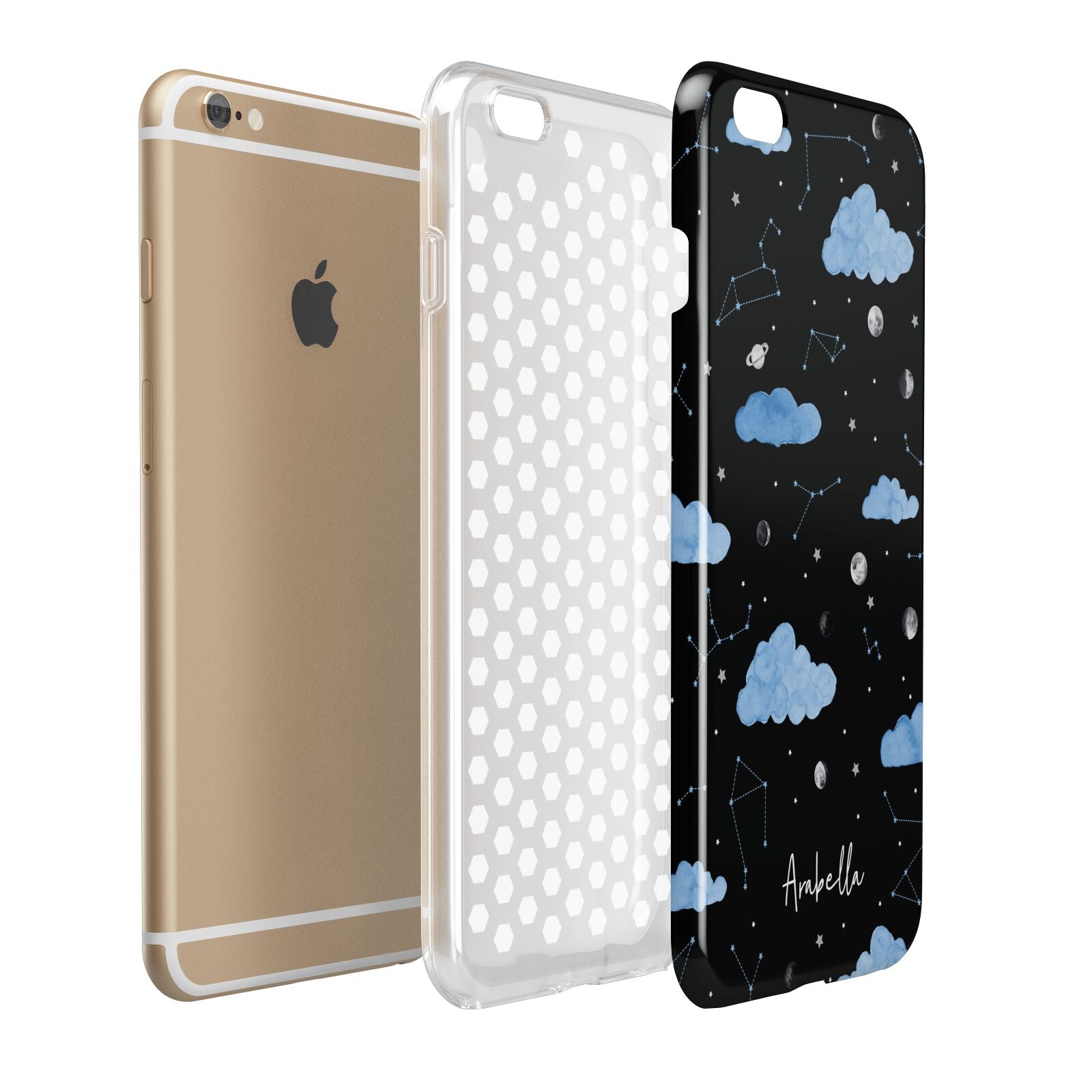 Cloudy Night Sky with Name Apple iPhone 6 Plus 3D Tough Case Expand Detail Image