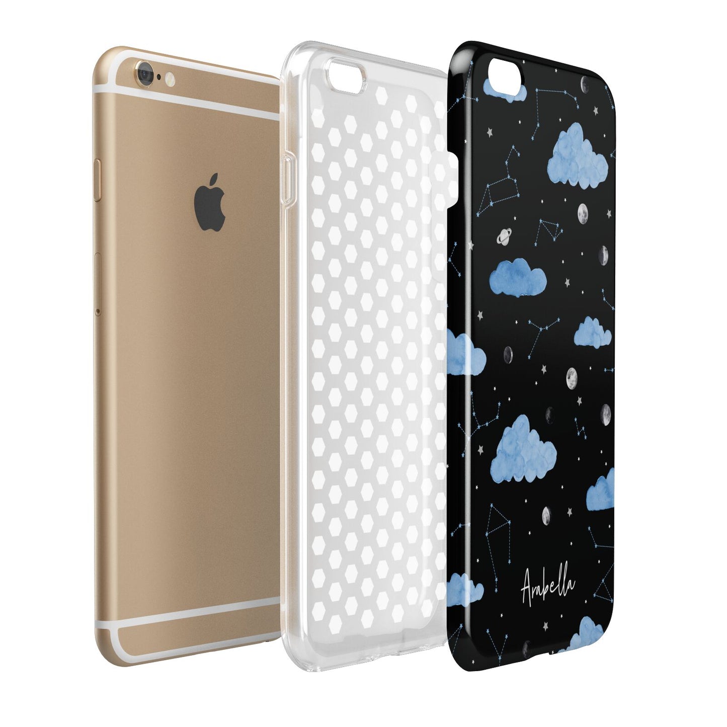 Cloudy Night Sky with Name Apple iPhone 6 Plus 3D Tough Case