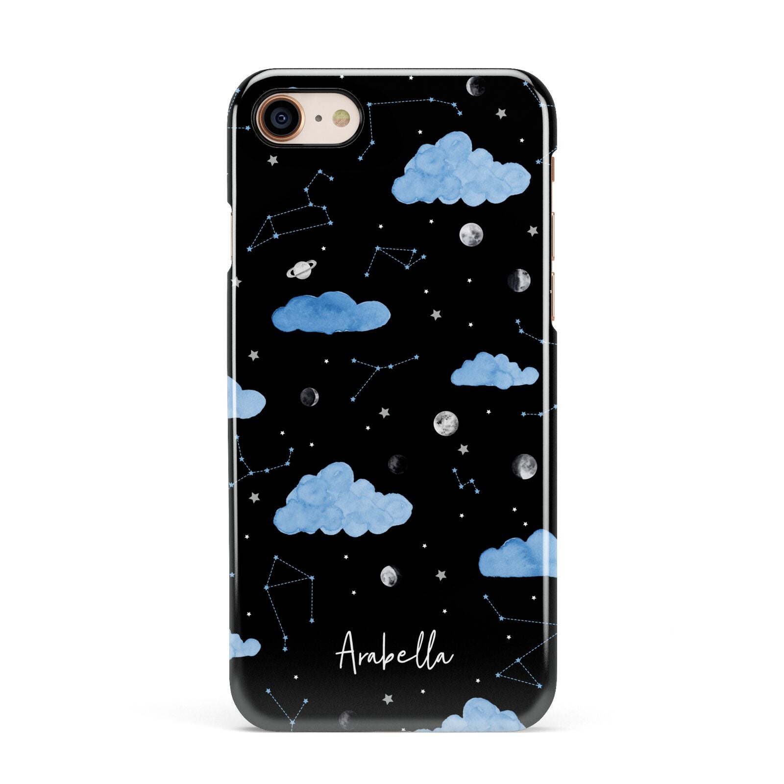 Cloudy Night Sky with Name Apple iPhone 7 8 3D Snap Case