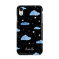 Cloudy Night Sky with Name Apple iPhone XR White 3D Tough Case