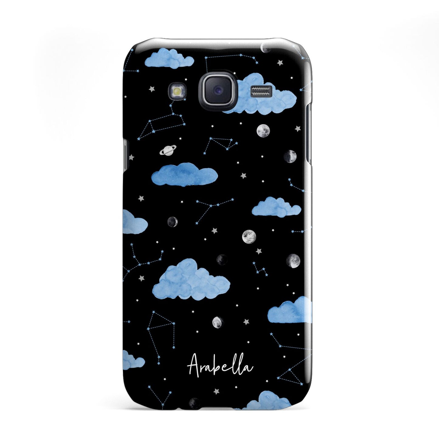 Cloudy Night Sky with Name Samsung Galaxy J5 Case