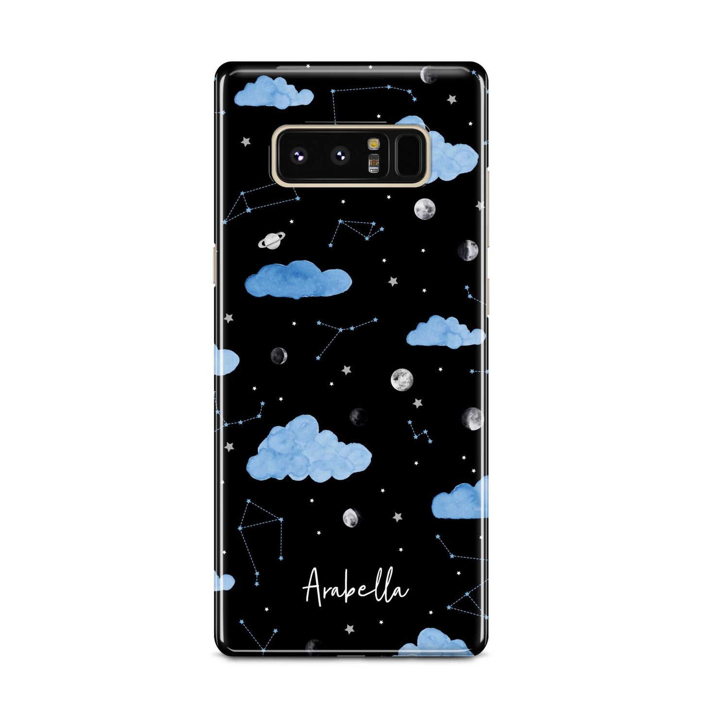 Cloudy Night Sky with Name Samsung Galaxy Note 8 Case