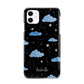 Cloudy Night Sky with Name iPhone 11 3D Snap Case