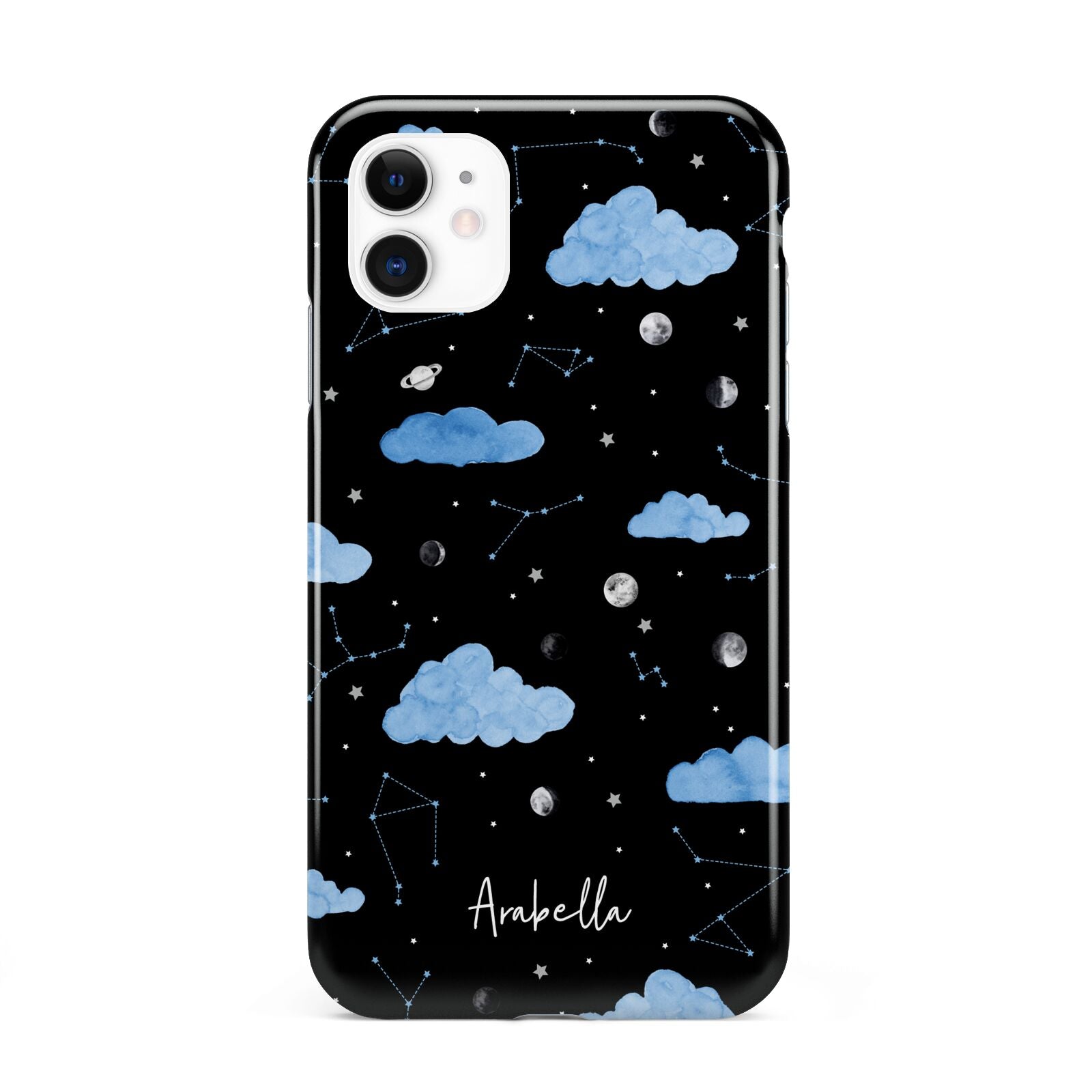Cloudy Night Sky with Name iPhone 11 3D Tough Case