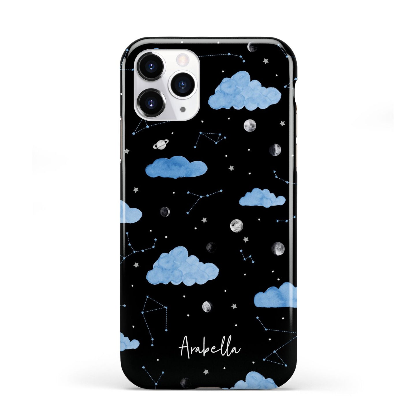 Cloudy Night Sky with Name iPhone 11 Pro 3D Tough Case