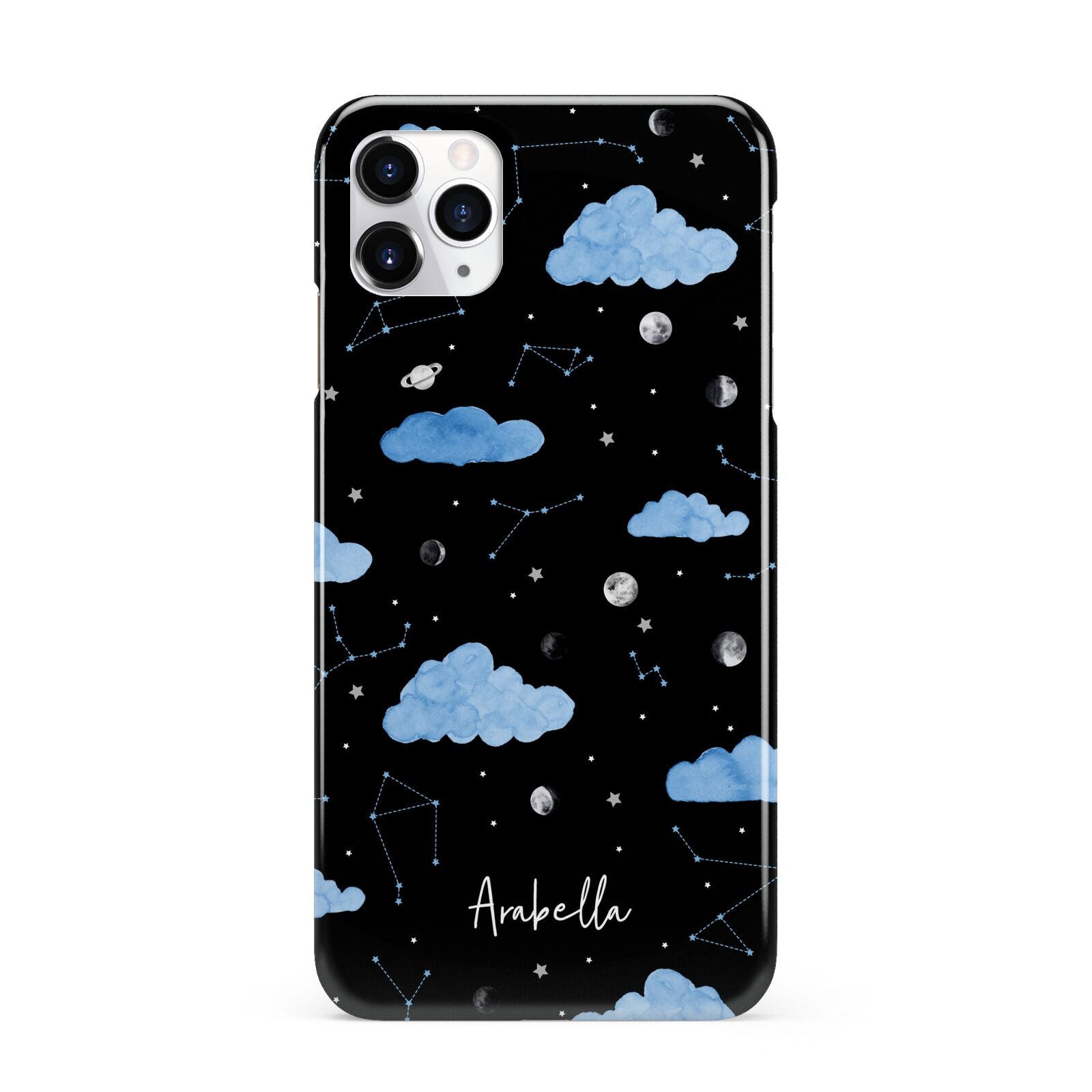 Cloudy Night Sky with Name iPhone 11 Pro Max 3D Snap Case