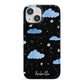 Cloudy Night Sky with Name iPhone 13 Mini Full Wrap 3D Snap Case