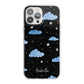 Cloudy Night Sky with Name iPhone 13 Pro Max TPU Impact Case with White Edges