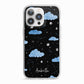 Cloudy Night Sky with Name iPhone 13 Pro TPU Impact Case with White Edges