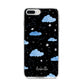 Cloudy Night Sky with Name iPhone 8 Plus Bumper Case on Silver iPhone