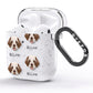 Clumber Spaniel Icon with Name AirPods Glitter Case Side Image