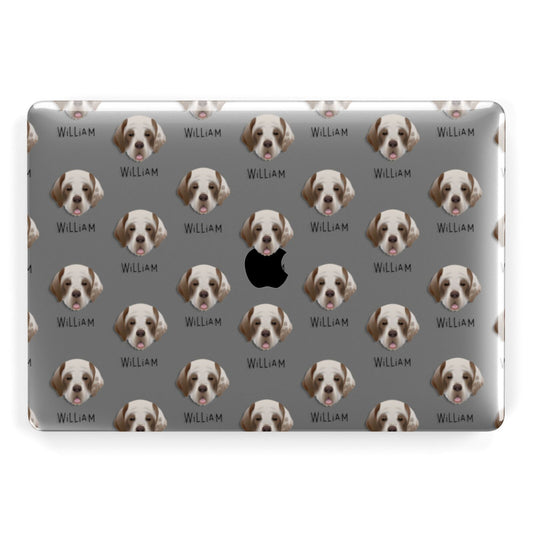 Clumber Spaniel Icon with Name Apple MacBook Case