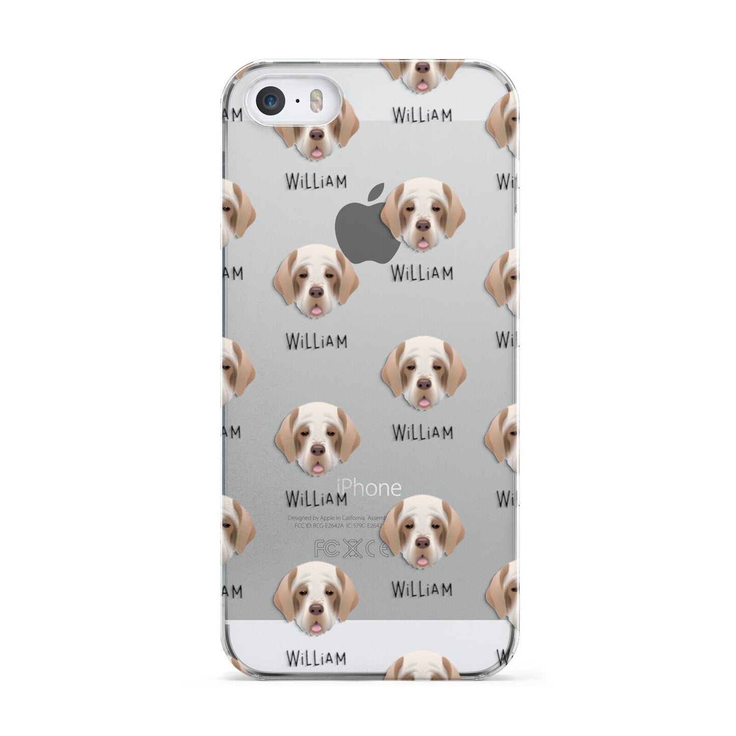 Clumber Spaniel Icon with Name Apple iPhone 5 Case