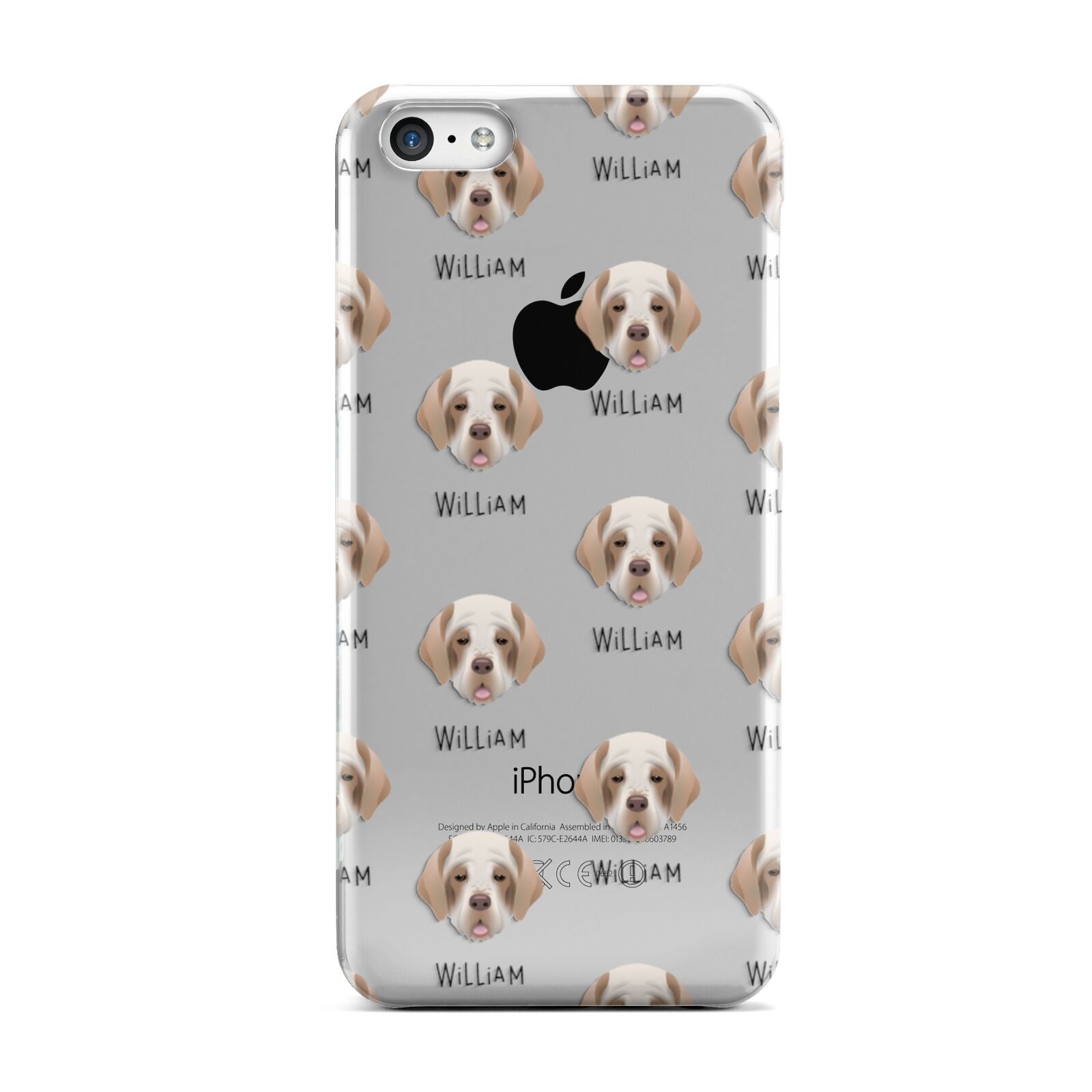 Clumber Spaniel Icon with Name Apple iPhone 5c Case
