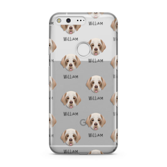 Clumber Spaniel Icon with Name Google Pixel Case