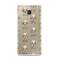 Clumber Spaniel Icon with Name Samsung Galaxy A3 2016 Case on gold phone