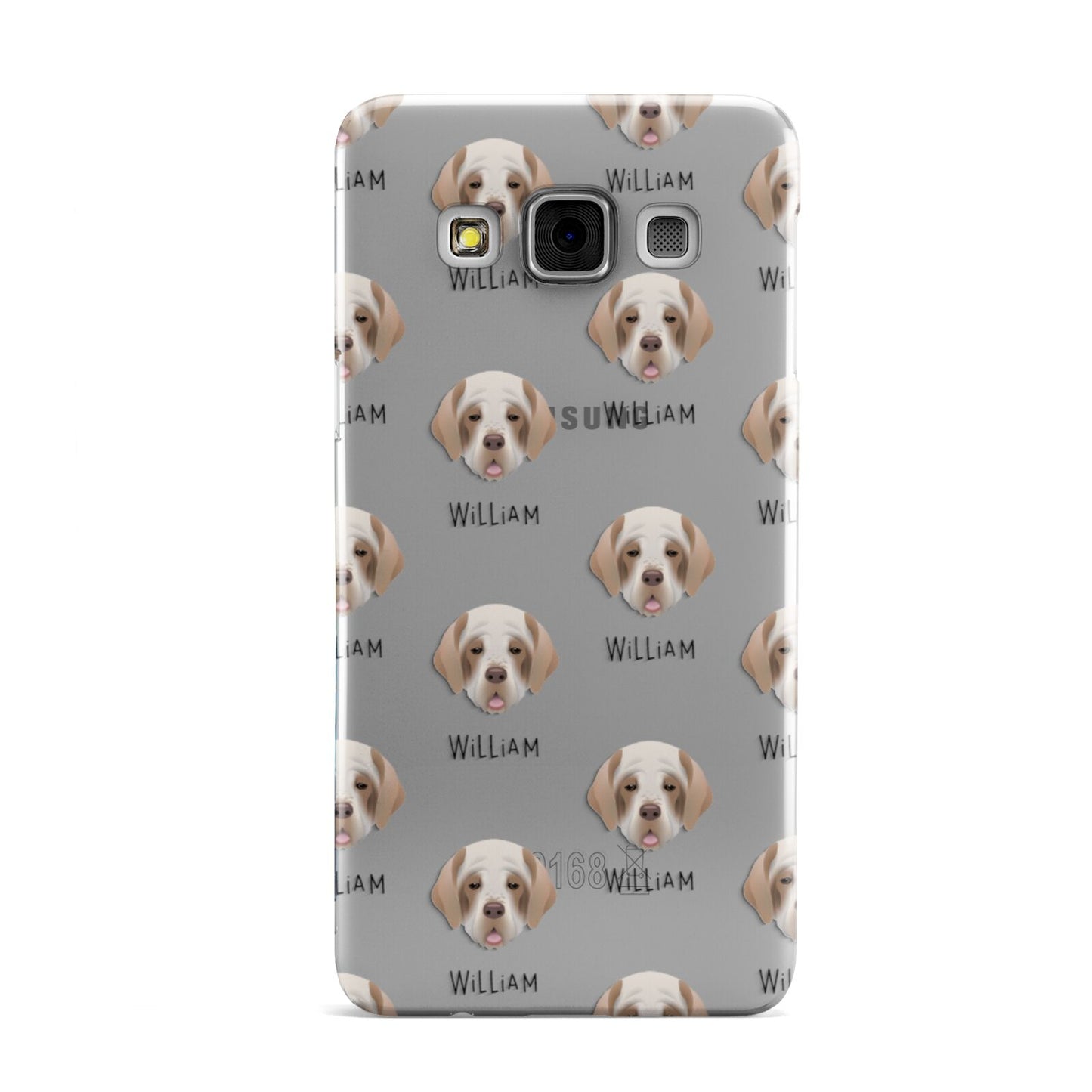 Clumber Spaniel Icon with Name Samsung Galaxy A3 Case