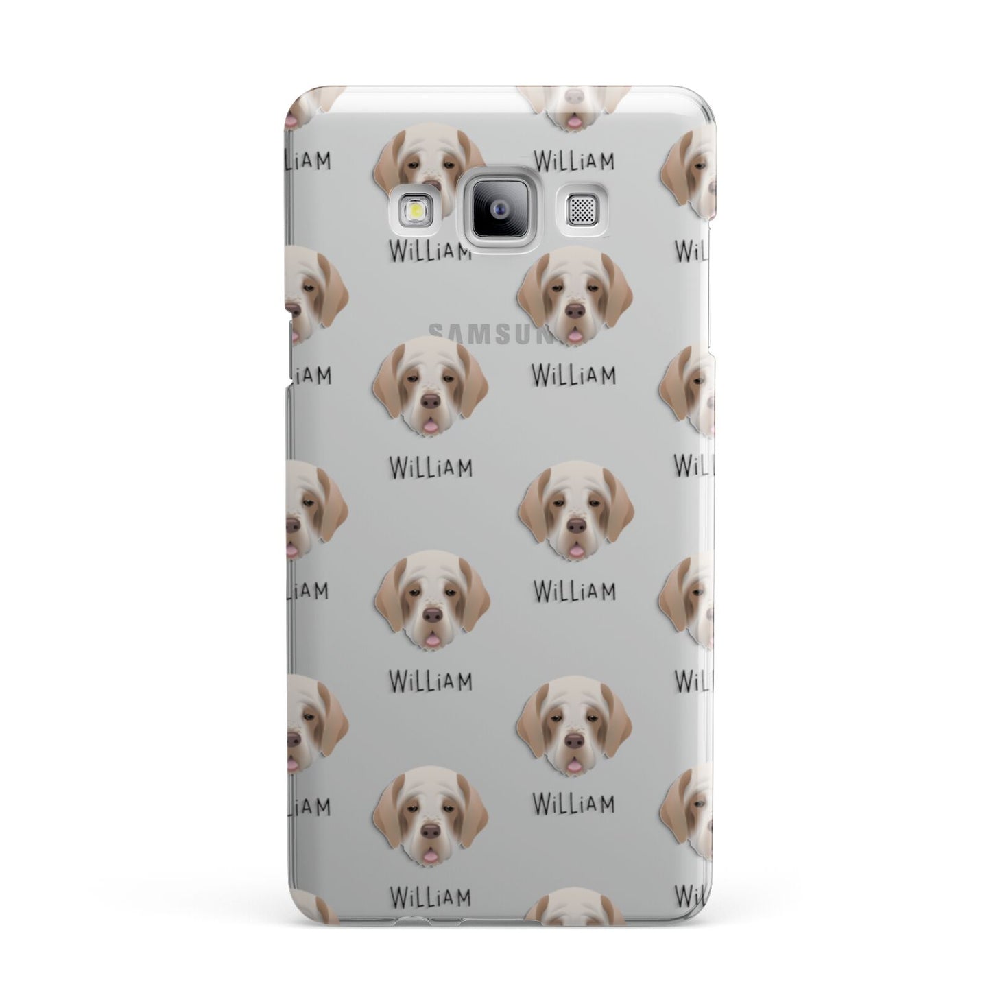 Clumber Spaniel Icon with Name Samsung Galaxy A7 2015 Case
