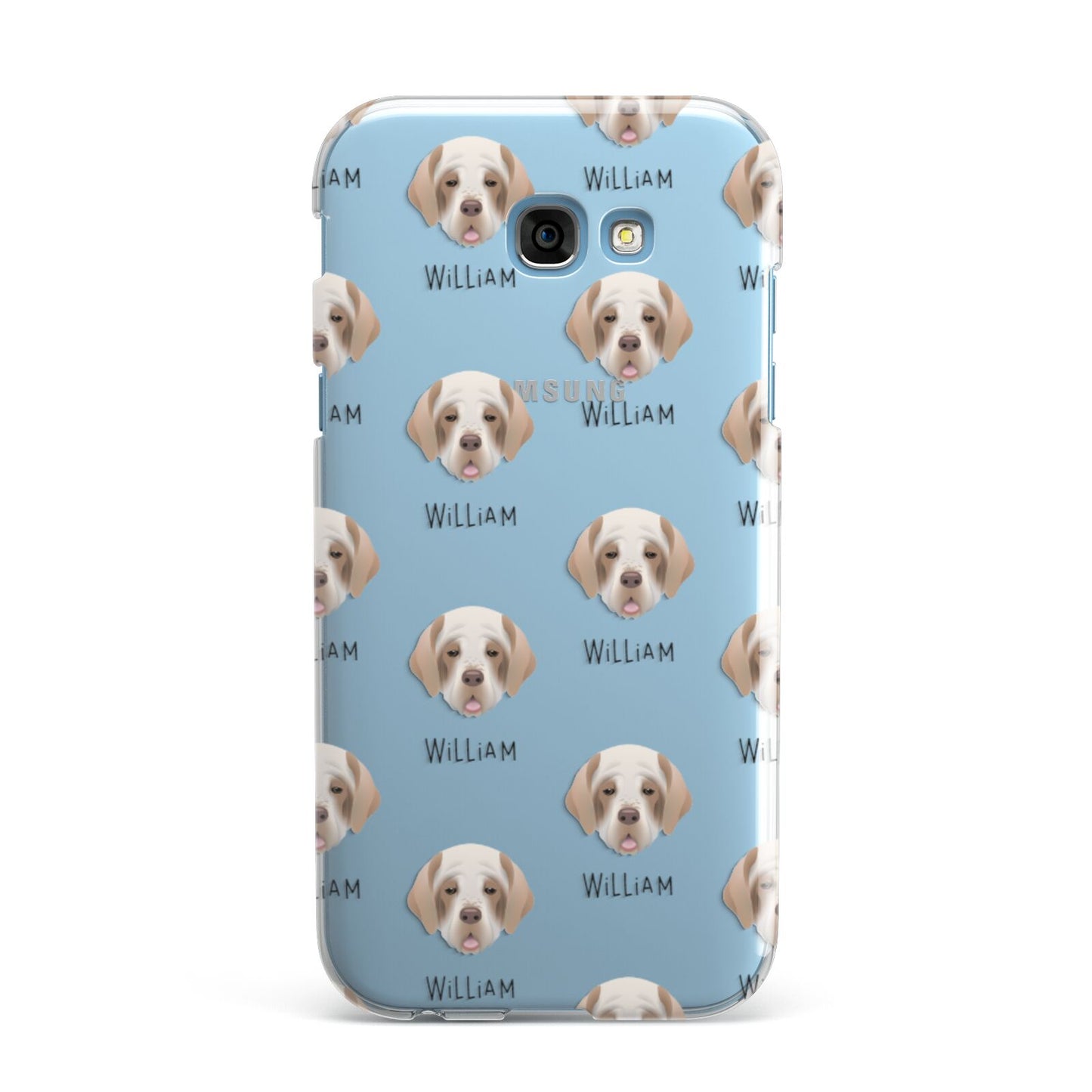 Clumber Spaniel Icon with Name Samsung Galaxy A7 2017 Case