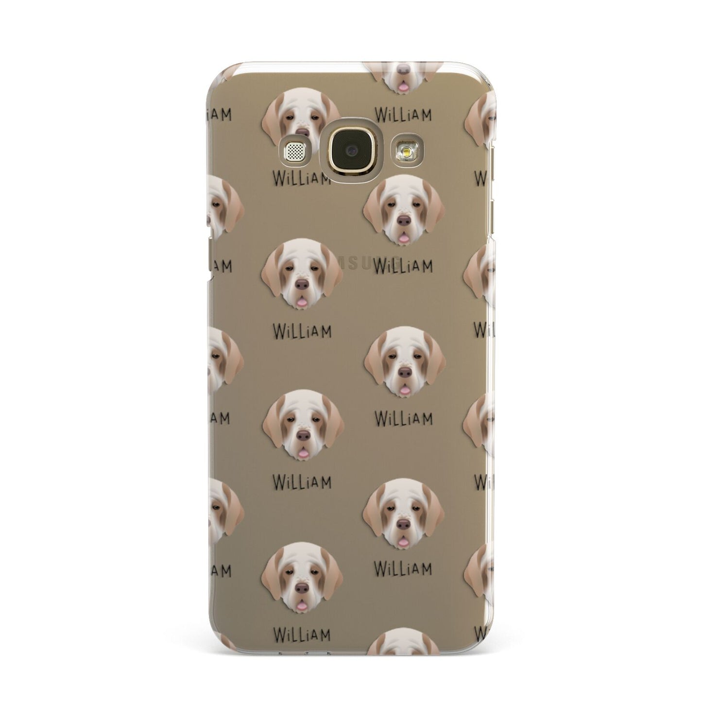 Clumber Spaniel Icon with Name Samsung Galaxy A8 Case