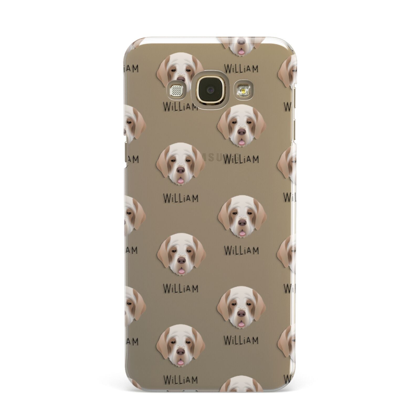 Clumber Spaniel Icon with Name Samsung Galaxy A8 Case