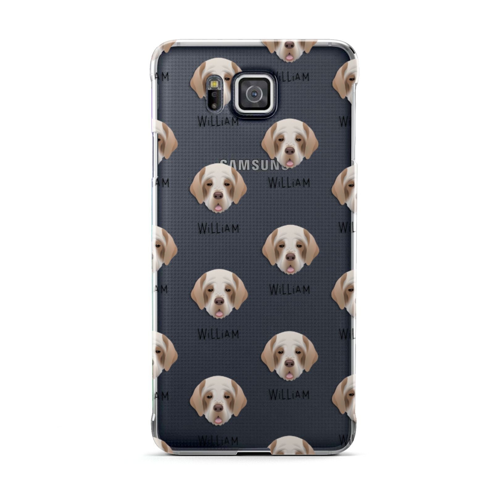 Clumber Spaniel Icon with Name Samsung Galaxy Alpha Case