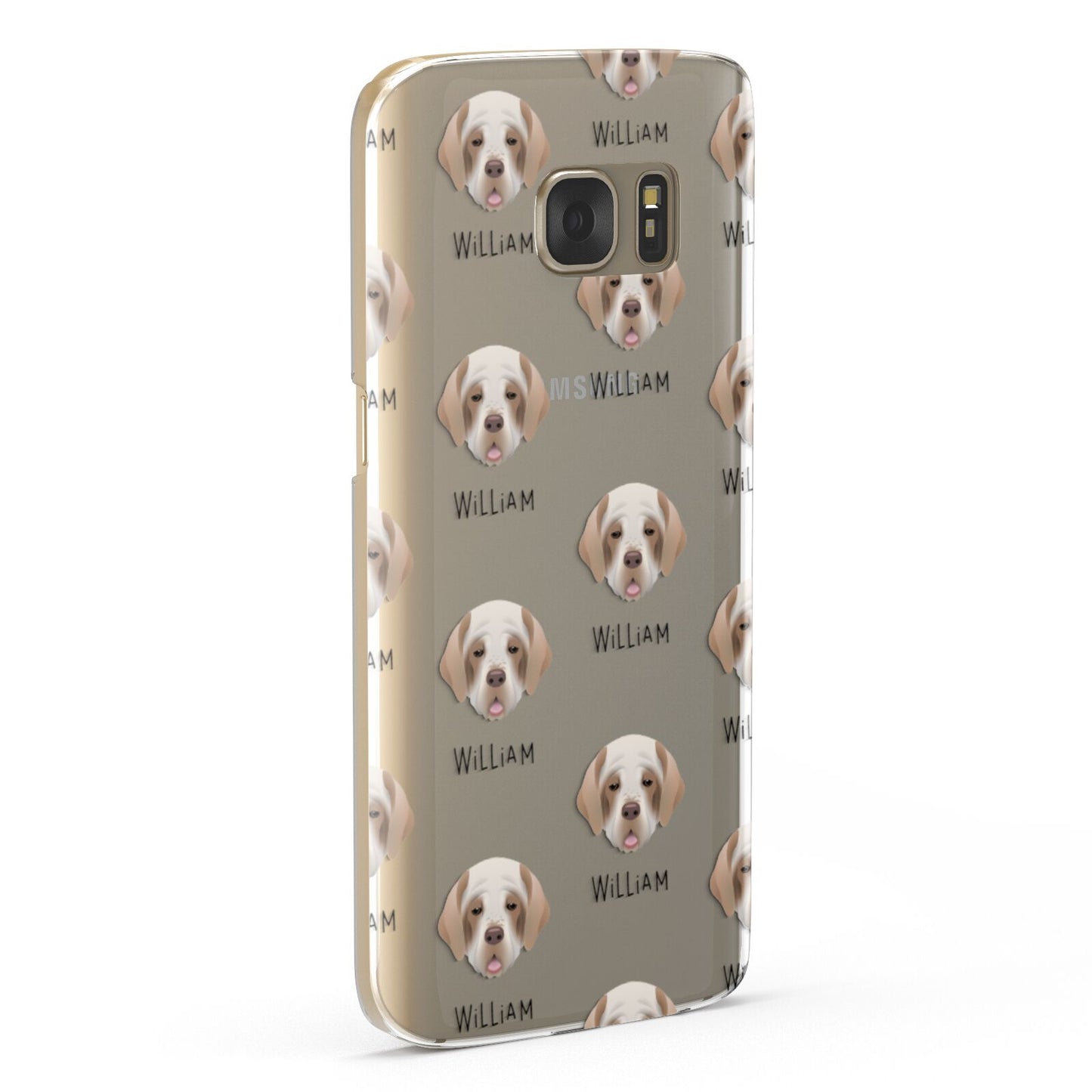 Clumber Spaniel Icon with Name Samsung Galaxy Case Fourty Five Degrees