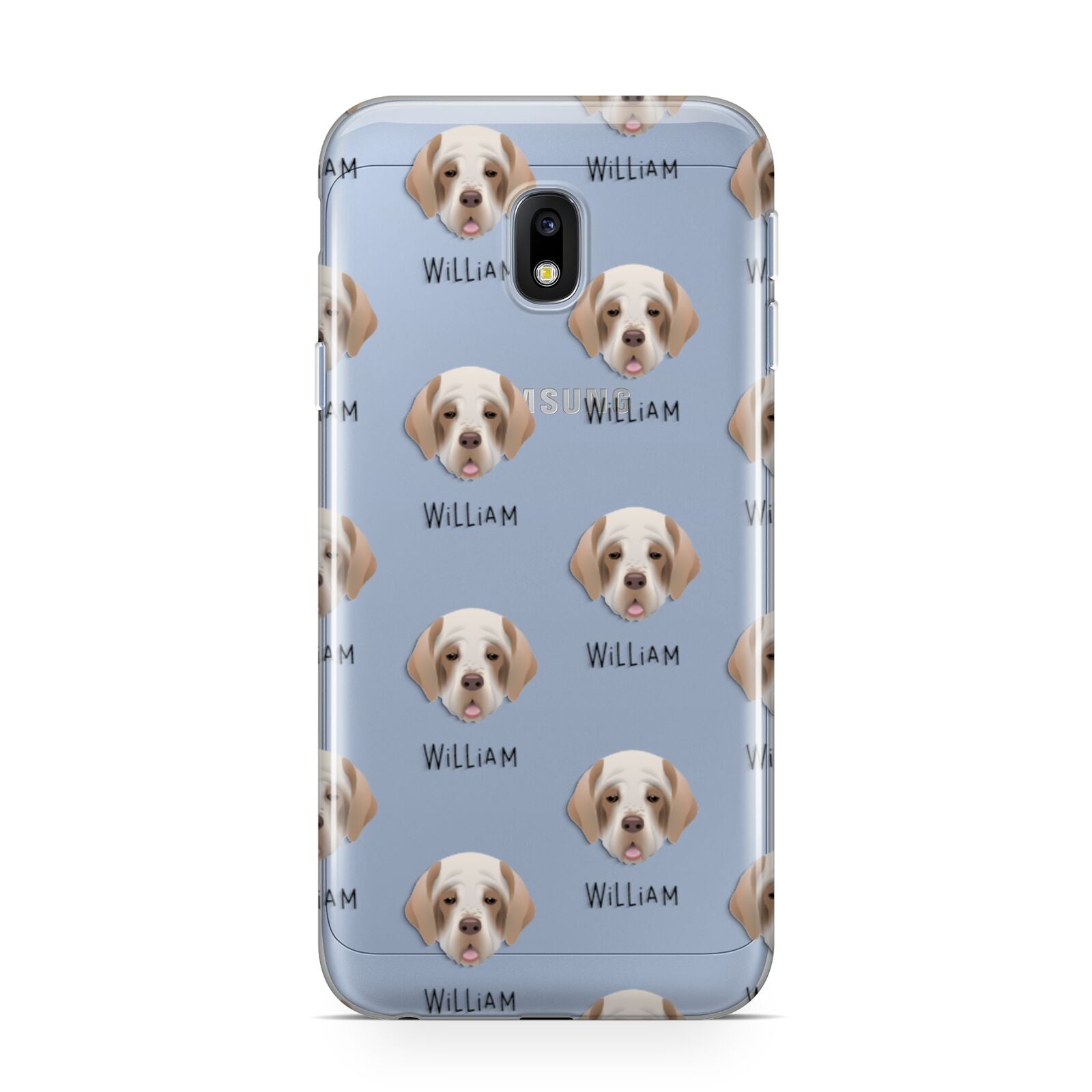 Clumber Spaniel Icon with Name Samsung Galaxy J3 2017 Case