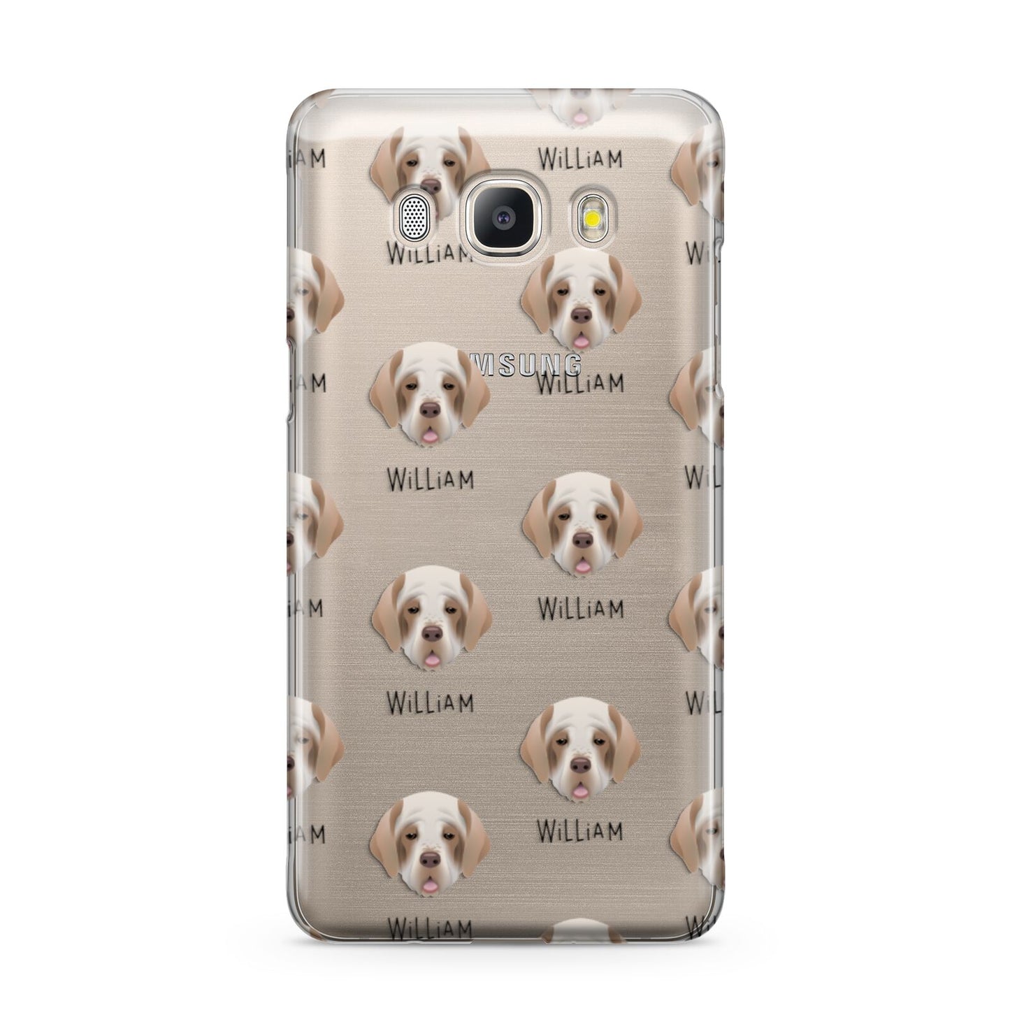 Clumber Spaniel Icon with Name Samsung Galaxy J5 2016 Case