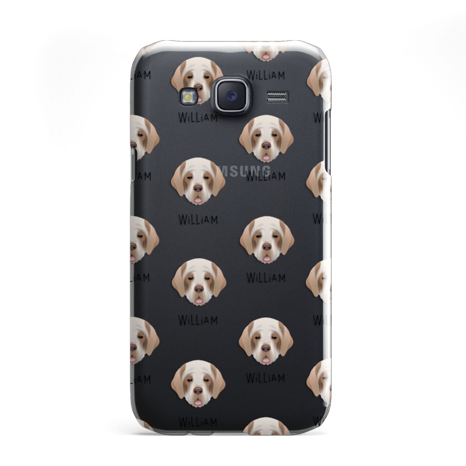 Clumber Spaniel Icon with Name Samsung Galaxy J5 Case
