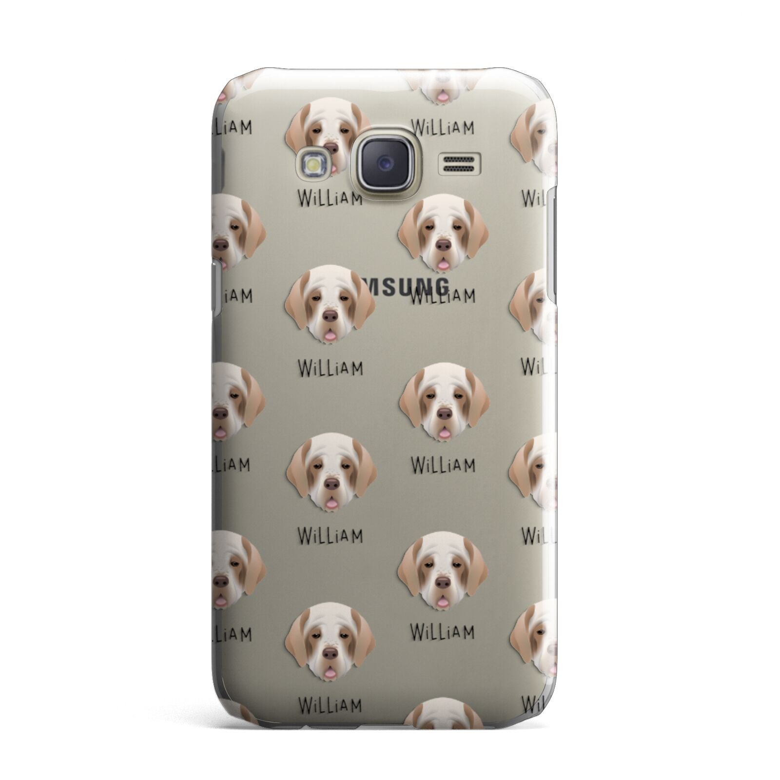 Clumber Spaniel Icon with Name Samsung Galaxy J7 Case