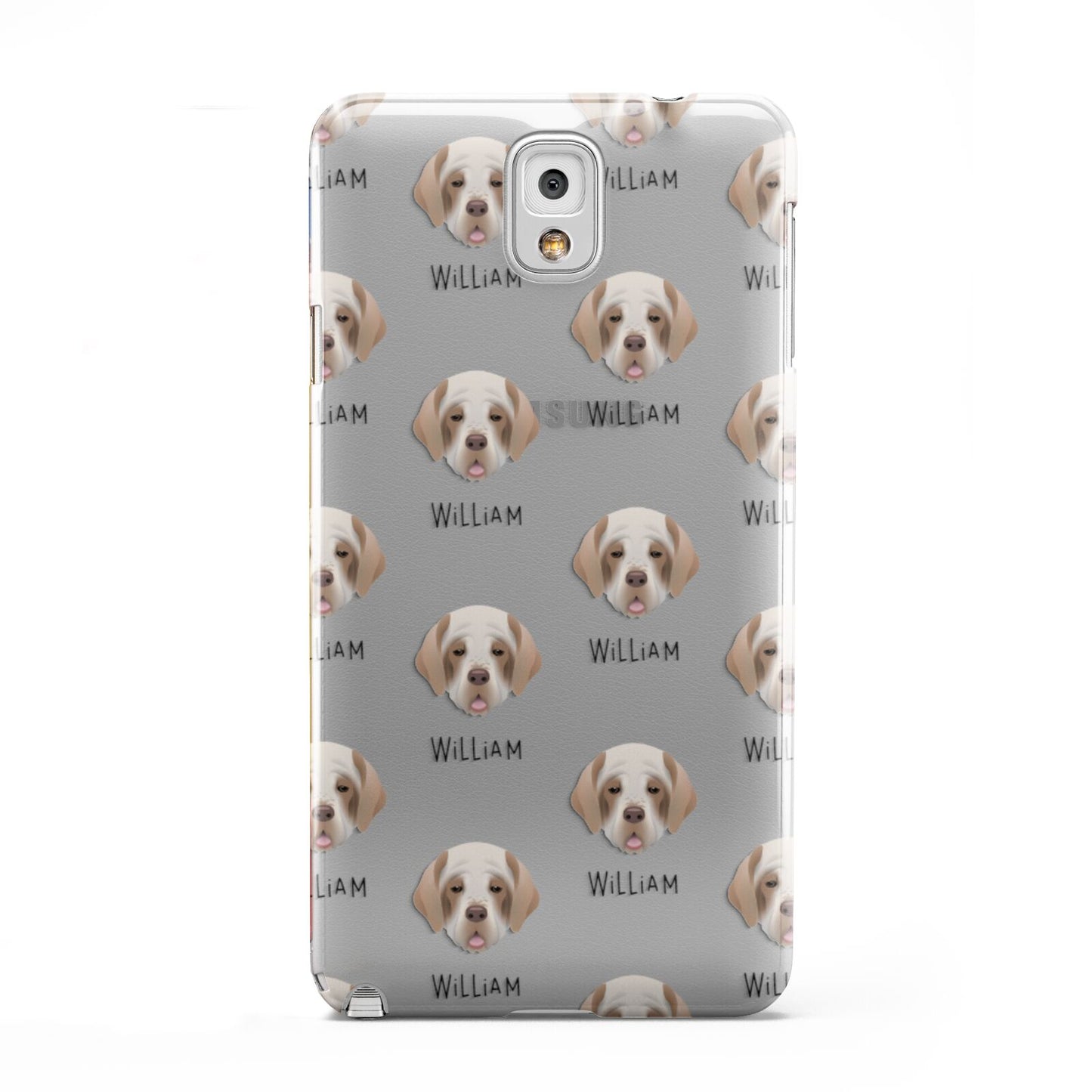 Clumber Spaniel Icon with Name Samsung Galaxy Note 3 Case