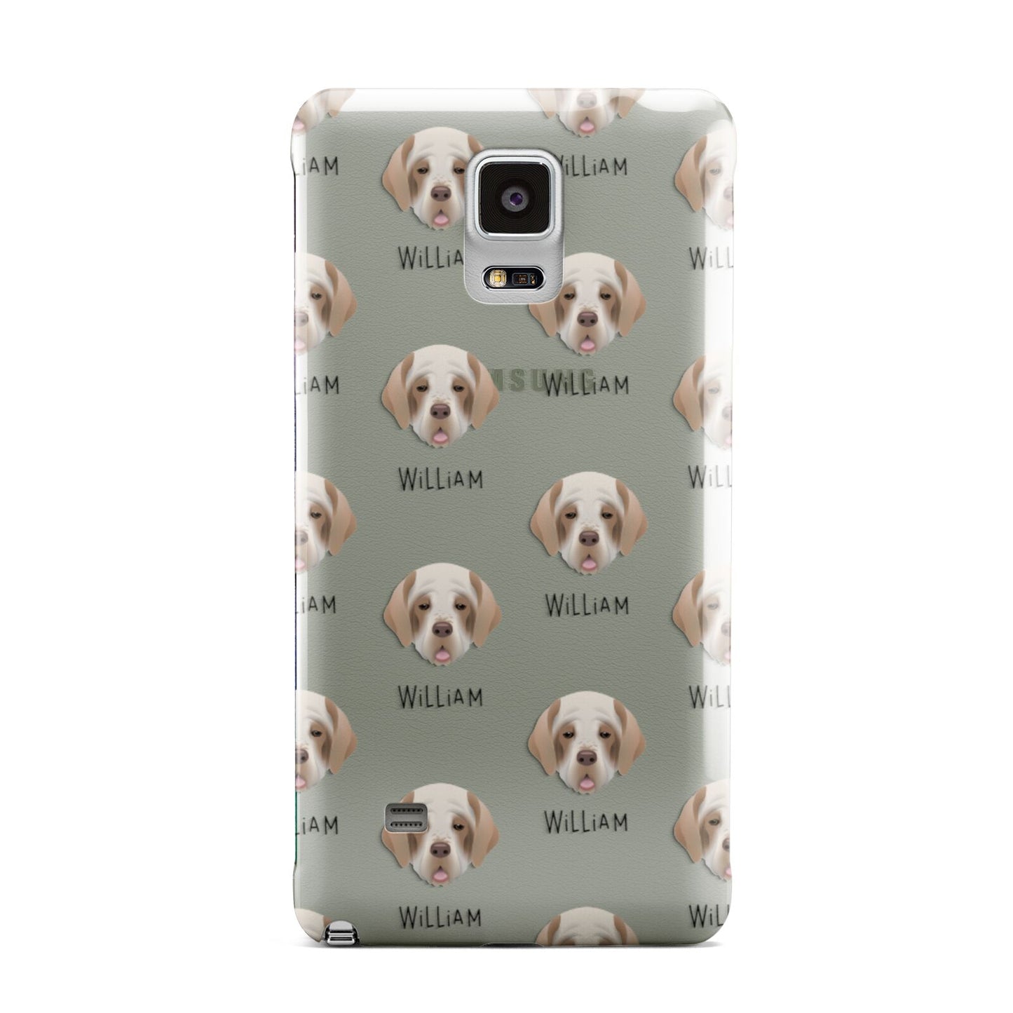 Clumber Spaniel Icon with Name Samsung Galaxy Note 4 Case