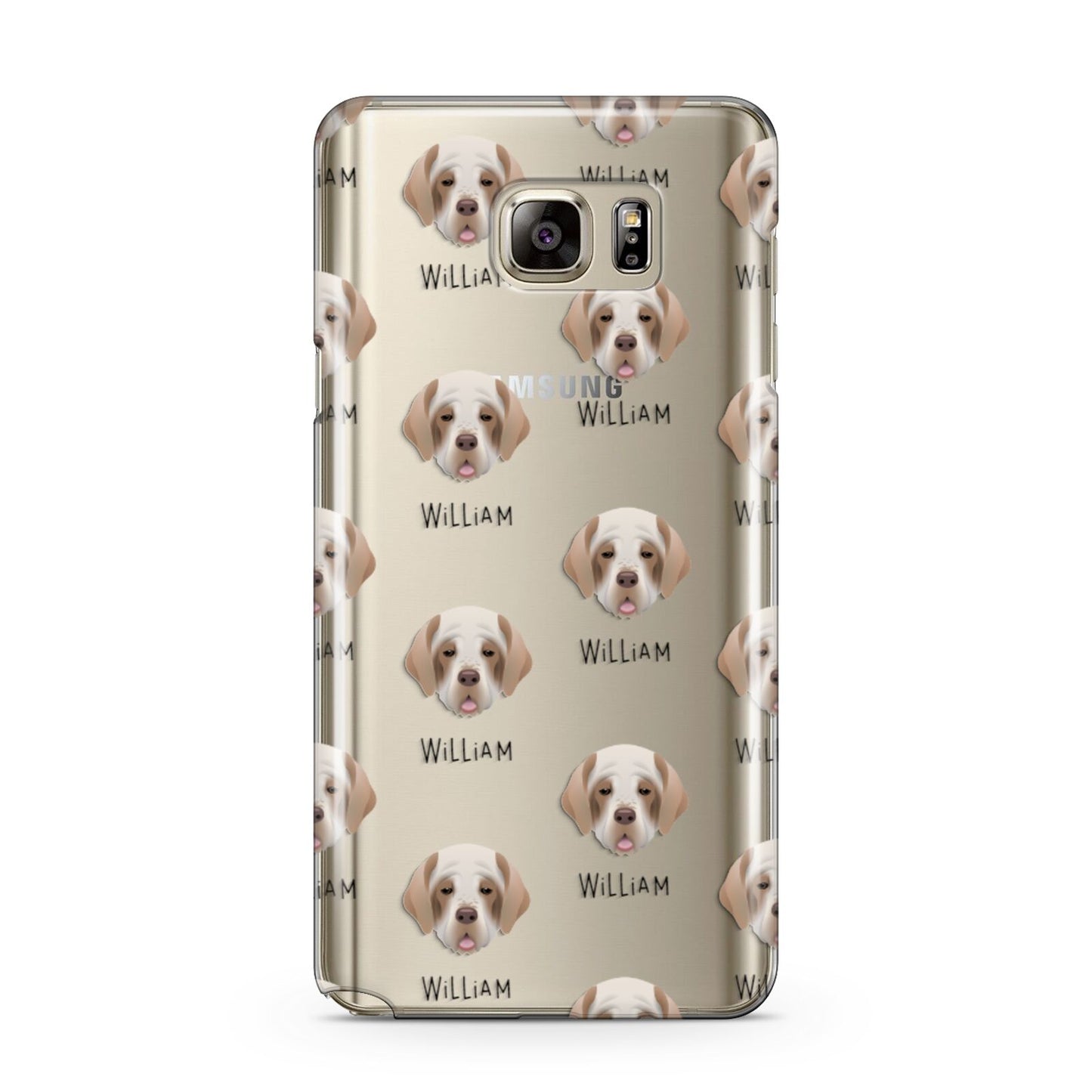 Clumber Spaniel Icon with Name Samsung Galaxy Note 5 Case