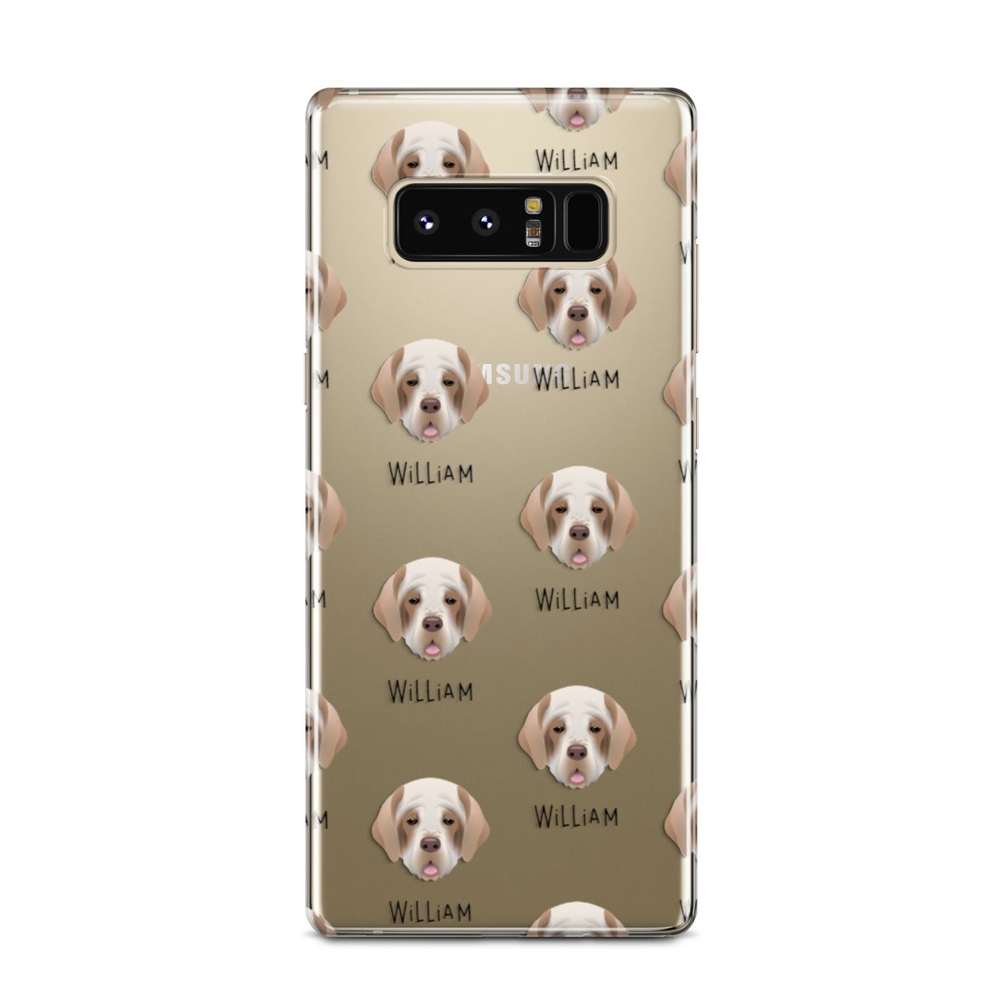 Clumber Spaniel Icon with Name Samsung Galaxy Note 8 Case