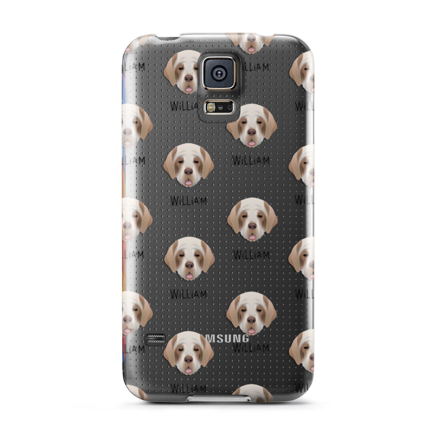 Clumber Spaniel Icon with Name Samsung Galaxy S5 Case
