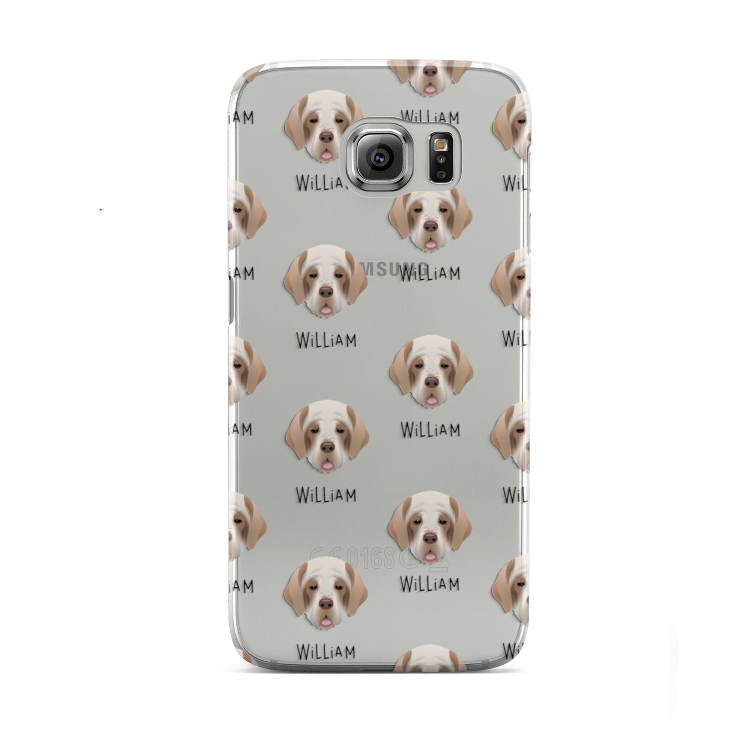 Clumber Spaniel Icon with Name Samsung Galaxy S6 Case