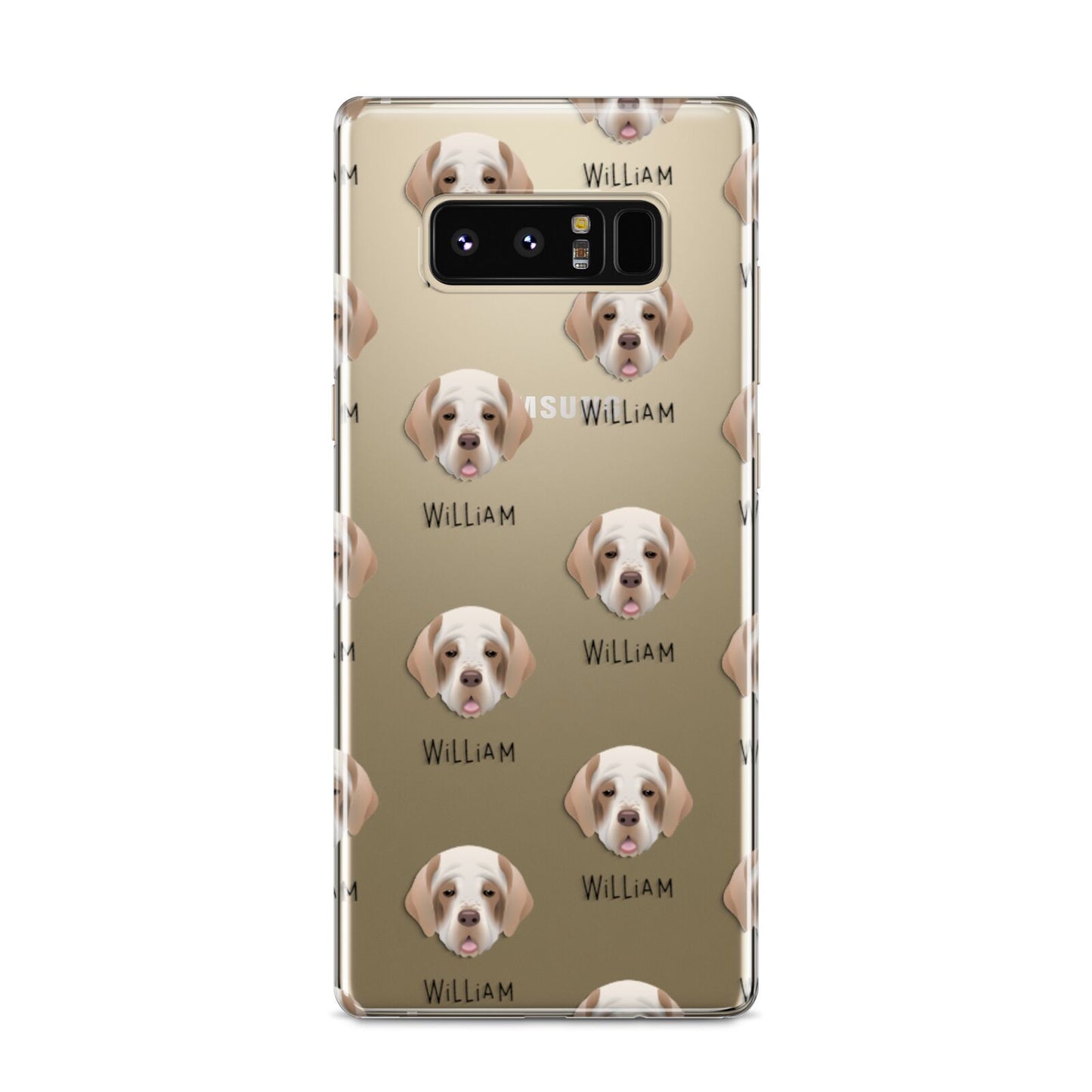Clumber Spaniel Icon with Name Samsung Galaxy S8 Case
