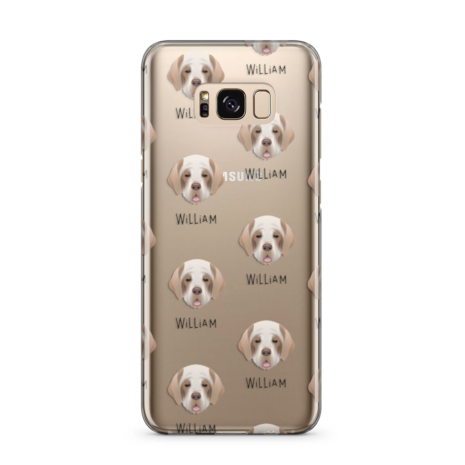 Clumber Spaniel Icon with Name Samsung Galaxy S8 Plus Case