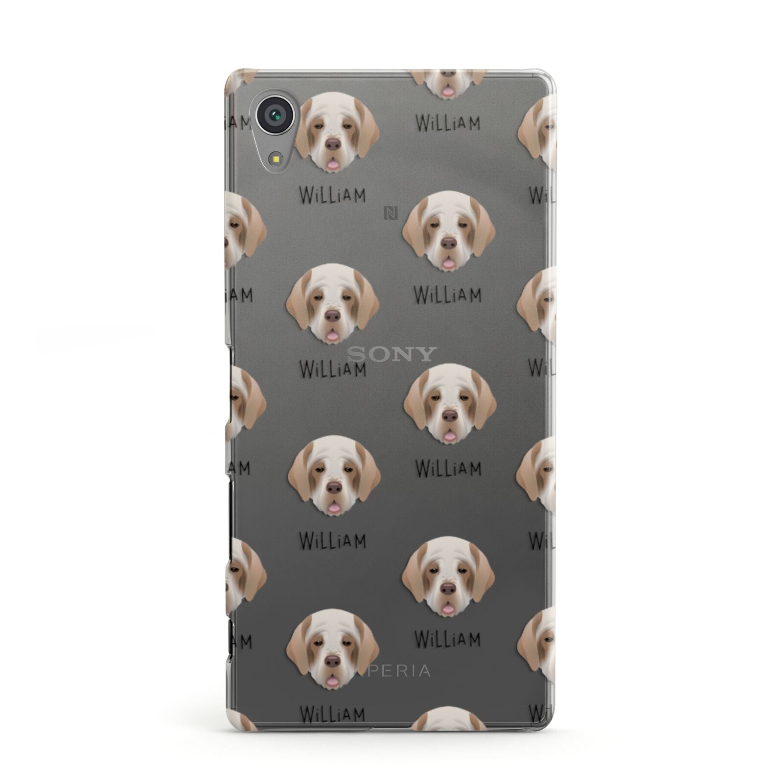 Clumber Spaniel Icon with Name Sony Xperia Case