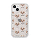 Clumber Spaniel Icon with Name iPhone 14 Glitter Tough Case Starlight