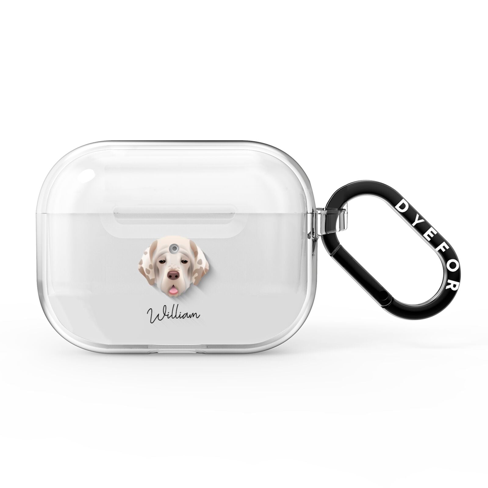 Clumber Spaniel Personalised AirPods Pro Clear Case