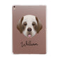 Clumber Spaniel Personalised Apple iPad Rose Gold Case