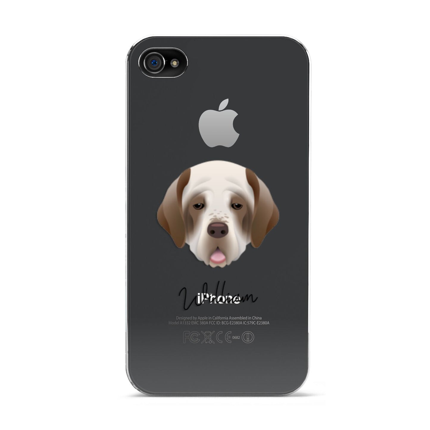 Clumber Spaniel Personalised Apple iPhone 4s Case